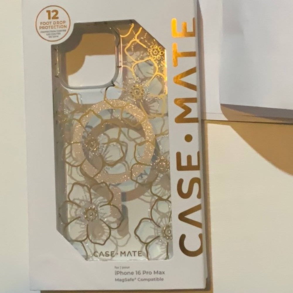 Case-Mate Gold Floral iPhone 16 Pro Max Case